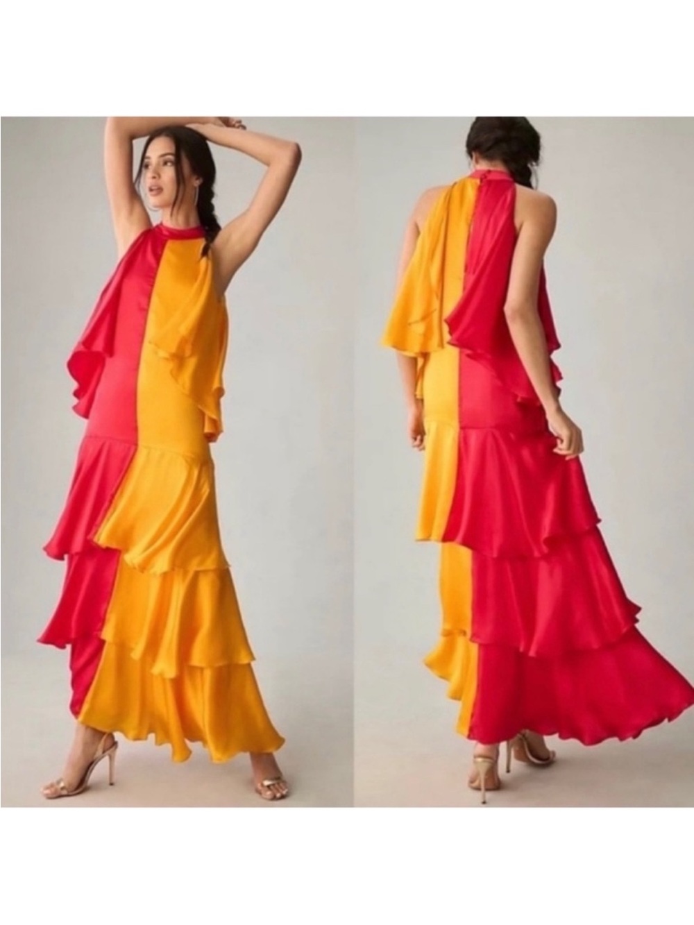 Anthropologie Pinnacle By Shruti
Sancheti Mock/Neck
Color block Dress